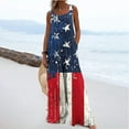 thumbnail image 6 of JURANMO Maternity Jumpsuit for Women Fashion USA American Flag Print Bib Overalls Lightweight Linen Wide Leg Long Rompers with Pockets Red XXL Ofertas de Hoy en Liquidación, 6 of 9