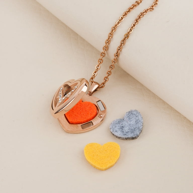 Anavia Crystal Heart Necklace Gift for Her Anavia Essential Oil
