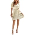 thumbnail image 5 of Biekopu Women A-Lined Dresses, Short Sleeve V Neck Cutout Casual Party Spring Summer Dress, 5 of 7
