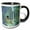 Black/White, variant on 3drose, Kikeo Speleologist Photographs a River Otter, 11oz Two-tone Black Mug