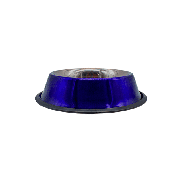 Plato Para Perro Tazón Grande Azul Importadora La Merced Aluminio Antiderrapante