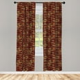 thumbnail image 3 of Ambesonne Grunge Curtains, Brick Wall Earthy Colors, Pair of 28"x63", Multicolor, 3 of 5