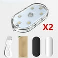 thumbnail image 5 of 2pcs Rechargeable Car Interior Dome Lights Finger Touch Sensor Reading Lamps LED Magnetic Attraction Light, 5 of 5