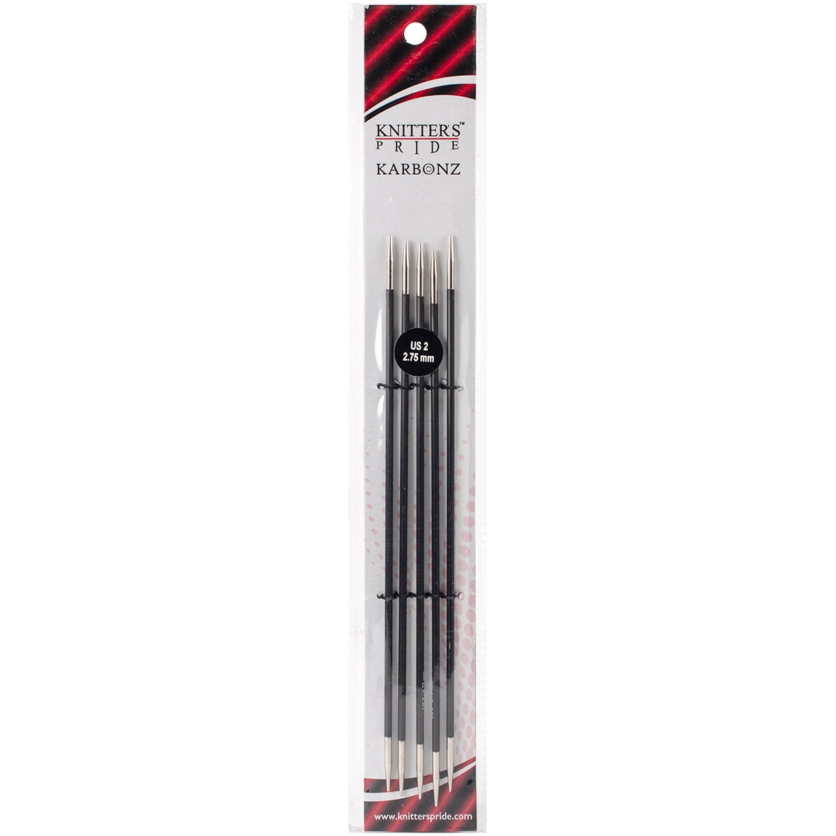 Karbonz Double Pointed Needles 8'-Size 2/2.75mm