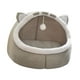 thumbnail image 2 of Bonita cama de felpa para gatos, perros pequeños, cama para mascotas, semicerrada, cálida, para dormir en interiores, casa para mascotas, refugio para M, 2 of 8