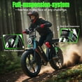 thumbnail image 7 of Electric Bike for Women, 750W Peak 1500W Motor, 20"x4" Fat Tire, E Mountain Bike, 48V/15AH UL2849, Hydraulic Disc Brakes, for 15-55 Years, APP Control, 7 of 7