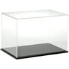 Plymor Clear Acrylic Display Case with Black Base, 12" W x 8" D x 8" H