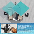 thumbnail image 4 of Outsunny 8'x8' Square Patio Hanging Offset Umbrella w/ Cross Base Blue, 4 of 10