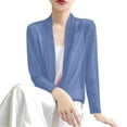 thumbnail image 4 of Cardigan Sweaters for Women Hemlock Long Sleeve Ice Silk Knit Skirt V Neck Cardigan Sweater, 4 of 5