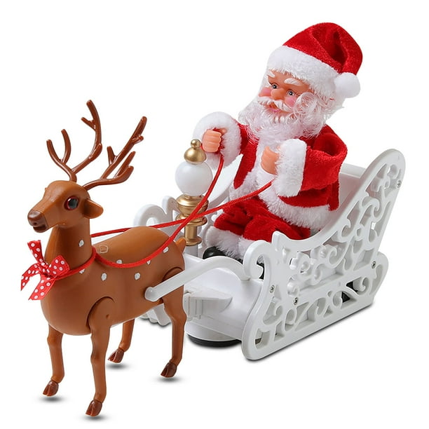 Muñeco móvil de Navidad Worallymy, juguete eléctrico de Navidad, Papá Noel, figurita móvil, mesa de vacaciones, juguete para regalo con batería para niños Worallymy JD735794805