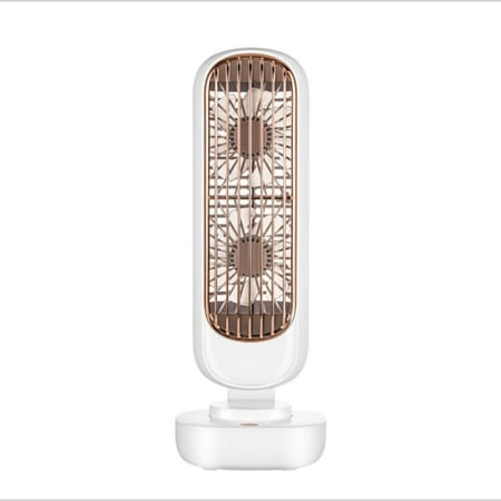 

Double Leaf Tower Fan Portable 3 Speed Desktop USB Air Circulator Small for Home Office - White 25*9.2*9.2CM