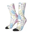 thumbnail image 1 of Fotbe Cartoon Bunny Calcetas Largas con Estampado para Hombre y Mujer – Calcetas de Compresión Transpirables y Elásticas, Viajar y Uso Diario Talla 5-11, 1 of 6