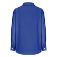 thumbnail image 5 of JINMGG Fall Winter Long Tops for Women, Womens Plus Size Clearance Womens Color Button Shirts V Neck Loose Blouse Longt Sleeve Casual Work Tunic Tops, 5 of 7