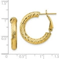 thumbnail image 3 of 14K Yellow Gold Earring Hoop Women'S Diamond-Cut 23 mm 23.25, 3 of 3