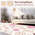 thumbnail image 2 of ODIKA 4'x6' Machine Washable Non-Slip Area Rug, Floral Abstract Hallway High Traffic Rug with Pad, Pink, 339327, 2 of 8
