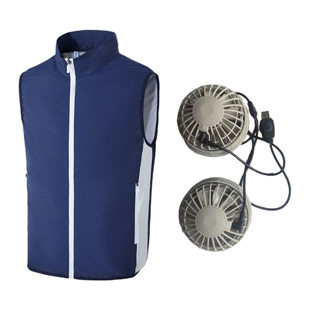Ventilador de refrigeración Zulema Chaleco de ventilador de enfriamiento Azul XL
