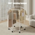 thumbnail image 5 of LmnLft Rotating Clothes Rack, Hexagonal Floor Standing Drying Hanger, Movable Indoor Garment Organizer for Dorm Home Laundry Room, 5 of 6