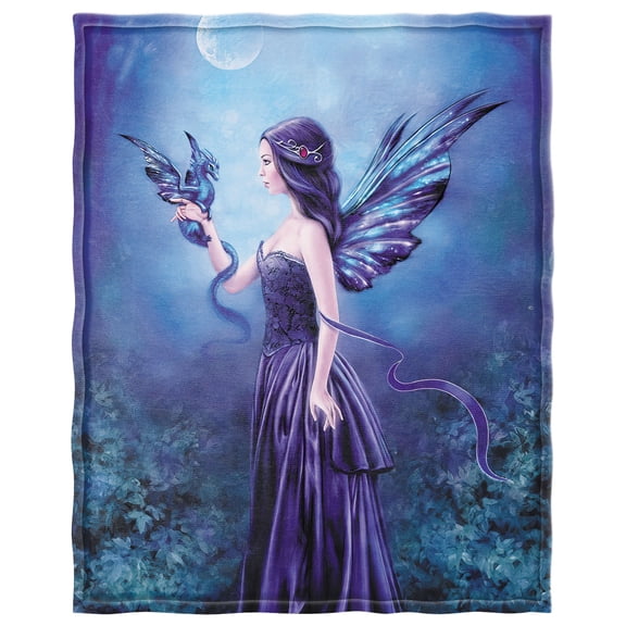 YISUEMI 50x60 inches Blanket Throw Comfort Warmth Soft Plush Throw for Couch Elf Girl Dragon Moon Myth