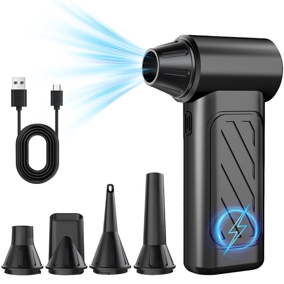 Air Duster, Replaces compressed air can, Stepless Speed Adjustable, LED Display, For Car, Computer, Laptop, Keyboard Cleaning
