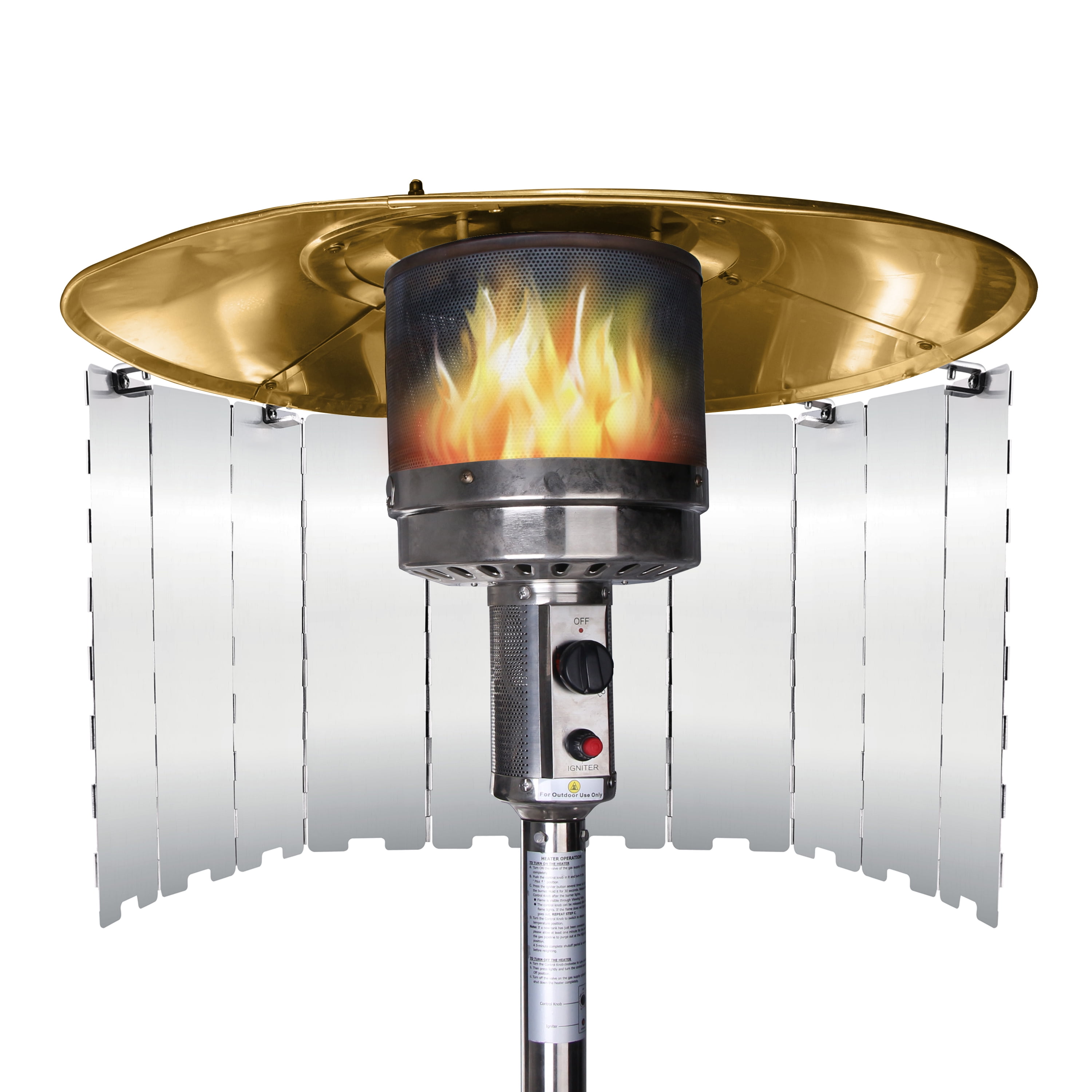 Patio Heater Reflector Shield for Propane Patio Heaters and Round