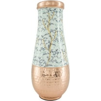 Pure Copper Water Carafe – 1.8L Long Neck Printed| Ayurvedic Health Benefits | Handcrafted Eco-Friendly Pitcher for Bedside or Kitchen Use