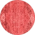 thumbnail image 1 of Ahgly Company Indoor Round Abstract Red Contemporary Area Rugs, 3' Round, 1 of 4