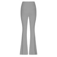 thumbnail image 4 of Women's Drawstring Waist Bell Bottom Flare Leg Sweatpants Sports Causal Pants A Gray 2XL, 4 of 5