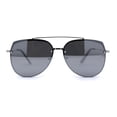 thumbnail image 1 of Mens Airforce Double Metal Bridge Rimless Officer Sunglasses Silver Mirror, 1 of 4
