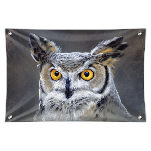 Great Horned Owl Painting Home Business Office Sign