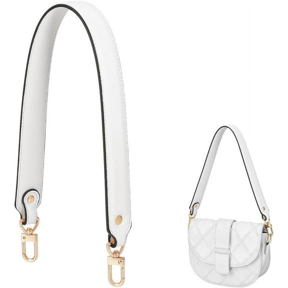 1pc Genuine Leather Purse Short Bag Strap Leather Bag Replacement Handbag Straps with Clasps for Handbag Making
