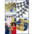 thumbnail image 7 of YANSION 30th Birthday Decoration Men, Blue Gold 30 Birthday Confetti Balloons, Large  30 Happy Birthday Banner Poster, 30 Birthday Party Decoration, 7 of 7