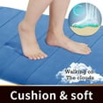 thumbnail image 2 of LAICAIW Memory Foam Bath Mat Rug, 24 x 17 Inches, Comfortable, Soft, Super Water Absorption, Machine Wash, Non-Slip, Thick, Easier to Dry for Bathroom Floor Rugs, Blue, 2 of 7