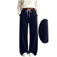 thumbnail image 2 of Posijego Wide Leg Sweatpants for Women High Waist Sweat Pants Drawstring Lounge Pants Straight Leg Running Pants, 2 of 8