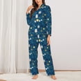 thumbnail image 2 of Pajama Sets for Women 2 Pcs, Various lights Button Down Long Sleeve Sleepwear Lounge PJ Sets, 2 of 6