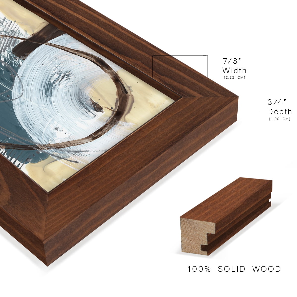 Winding Around I - Framed Print w/glass - Chestnut