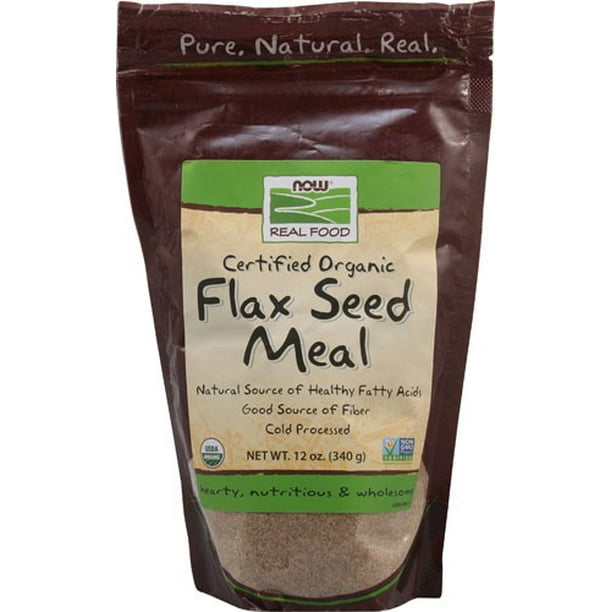 NOW Foods Real Food Organic Golden Flax Seed Meal 12 oz - Walmart.com