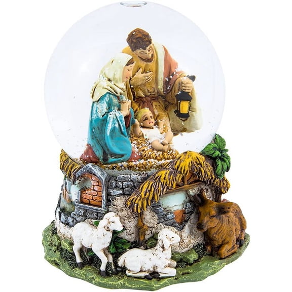 Kurt Adler Musical Holy Family Snow Globe