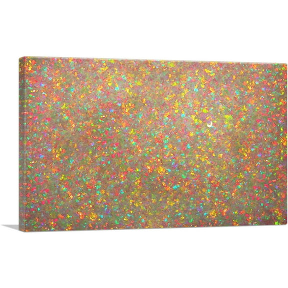 ARTCANVAS White Opal Gemstone Jewel Precious Stone Canvas Art Print - Size: 26" x 18" (0.75" Deep)
