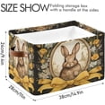 thumbnail image 3 of Coolnut Easter Cute Rabbit Retro Style Large Storage Basket 2PCS,Cute Koala Collapsible Toy Storage Box Laundry Basket with Handle,Used for Home Closets, Offices Home Decor, 3 of 7
