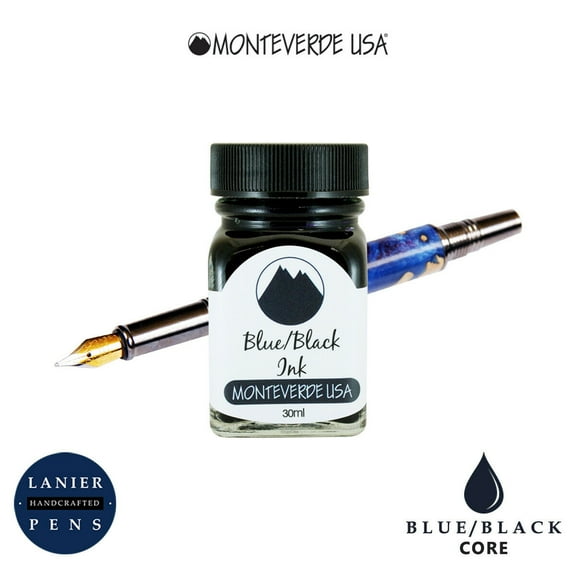 Monteverde G309BB 30 ml Core Fountain Pen Ink Bottle- Blue/Black