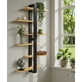 thumbnail image 5 of Gronda Nature and Black Floating Shelves for Wall Mounted, 3 Tier Pine Wood shelf for Living Room Bathroom Bedroom Display Modern 20in., 5 of 12