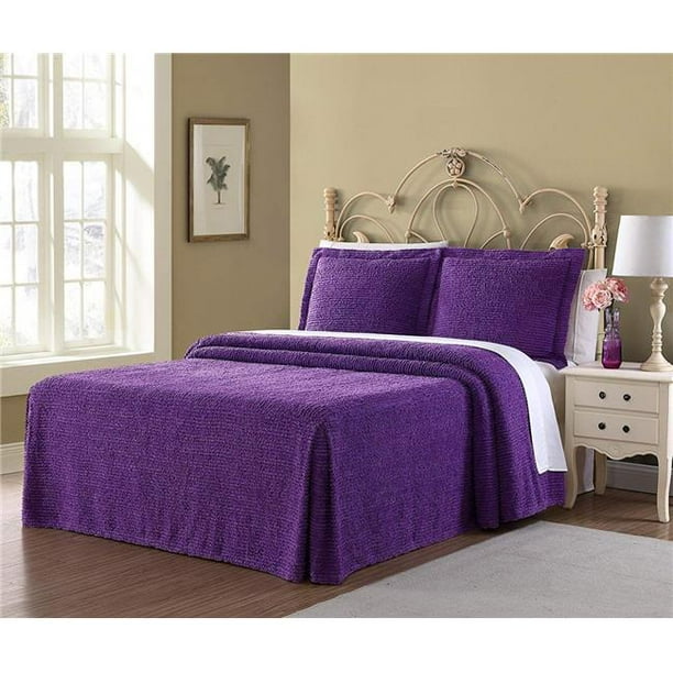 Richland Chenille Solid Bedspread, Twin