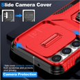 thumbnail image 4 of Funda para GANGXUN Samsung Galaxy S23 - Soporte metálico, Función magnética, Rojo, 4 of 5