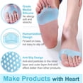 thumbnail image 4 of Paquete de 8 almohadillas metatarsianas para hombres y mujeres, almohadillas de silicona para pies para neuroma de Morton, callos, metatarsiano (azul) Sincero Electrónica, 4 of 5