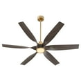 thumbnail image 3 of Quorum International 55606 Kimbo 60" 6 Blade Indoor / Outdoor Ceiling Fan - Brass, 3 of 7