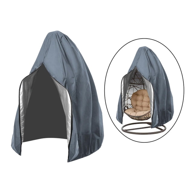 Cubierta para silla de huevo colgante para patio, muebles de exterior impermeables, silla columpio para jardín, protector de lluvia, de protecc Gris 230x200x1cm Macarena Funda Sillas Huevo