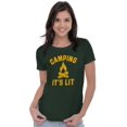 thumbnail image 3 of Camping Its Lit Pun Outdoors Nature Women's T Shirt Ladies Tee Brisco Brands 2X, 3 of 6
