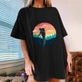 thumbnail image 2 of IROINNID Womens Short Sleeve Summer Beach Crew Neck Printed Casual Fashion Top Loose Pullover T-shirt Under 10$, 2 of 7