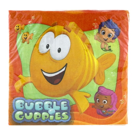 Bubble Guppies Double-Sided Party Paper Napkins, 16ct