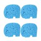 thumbnail image 1 of Infant Bath Bath Rub for Bathroom Use 4Pcs Baby Shower Sponge Blue Elephant, 1 of 4